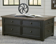 Tyler Creek - Lift Top Cocktail Table - Grayish Brown / Black - R&R Furniture Gallery (Fountain Valley, CA)