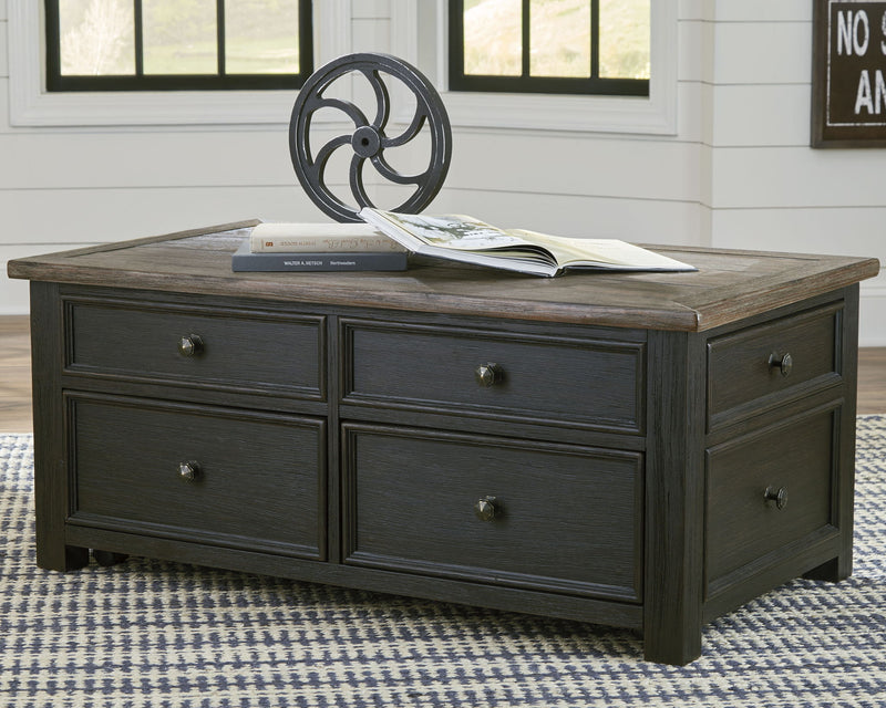 Tyler Creek - Lift Top Cocktail Table - Grayish Brown / Black - R&R Furniture Gallery (Fountain Valley, CA)