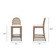 Panama - Curved Back Cane Counter Stool (Set of 2) - R&R Furniture Gallery (Fountain Valley, CA)