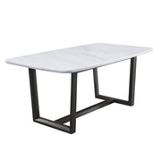 Madan - Dining Table With Marble Top - Marble Top & Weathered Gray - R&R Furniture Gallery (Fountain Valley, CA)