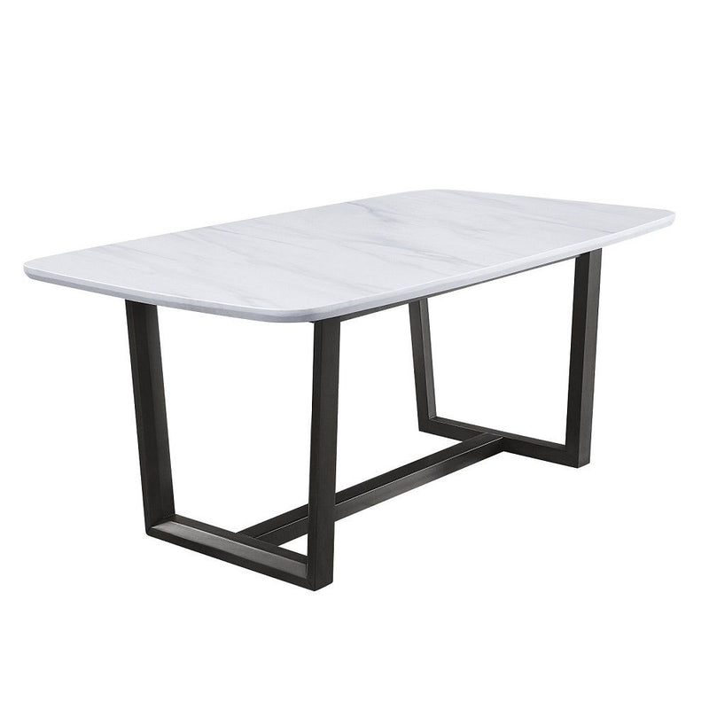 Madan - Dining Table With Marble Top - Marble Top & Weathered Gray - R&R Furniture Gallery (Fountain Valley, CA)