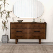 Logan - Dresser With 6 Drawers - Brown - R&R Furniture Gallery (Fountain Valley, CA)