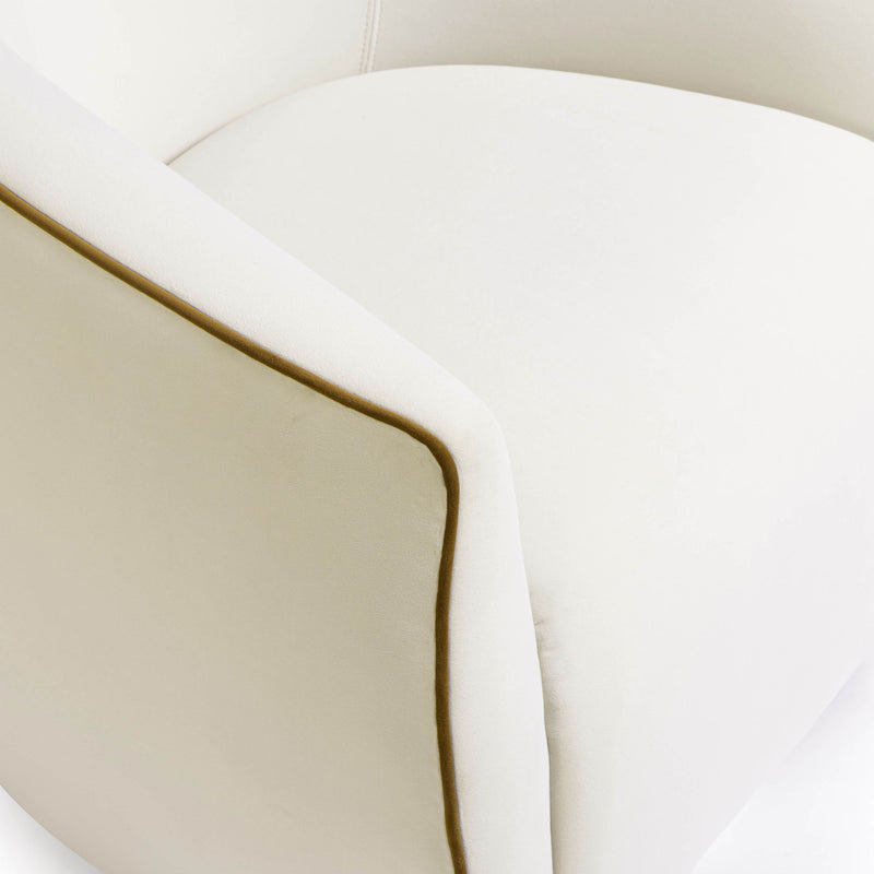 Jordan - Velvet Swivel Chair - Beige - R&R Furniture Gallery (Fountain Valley, CA)