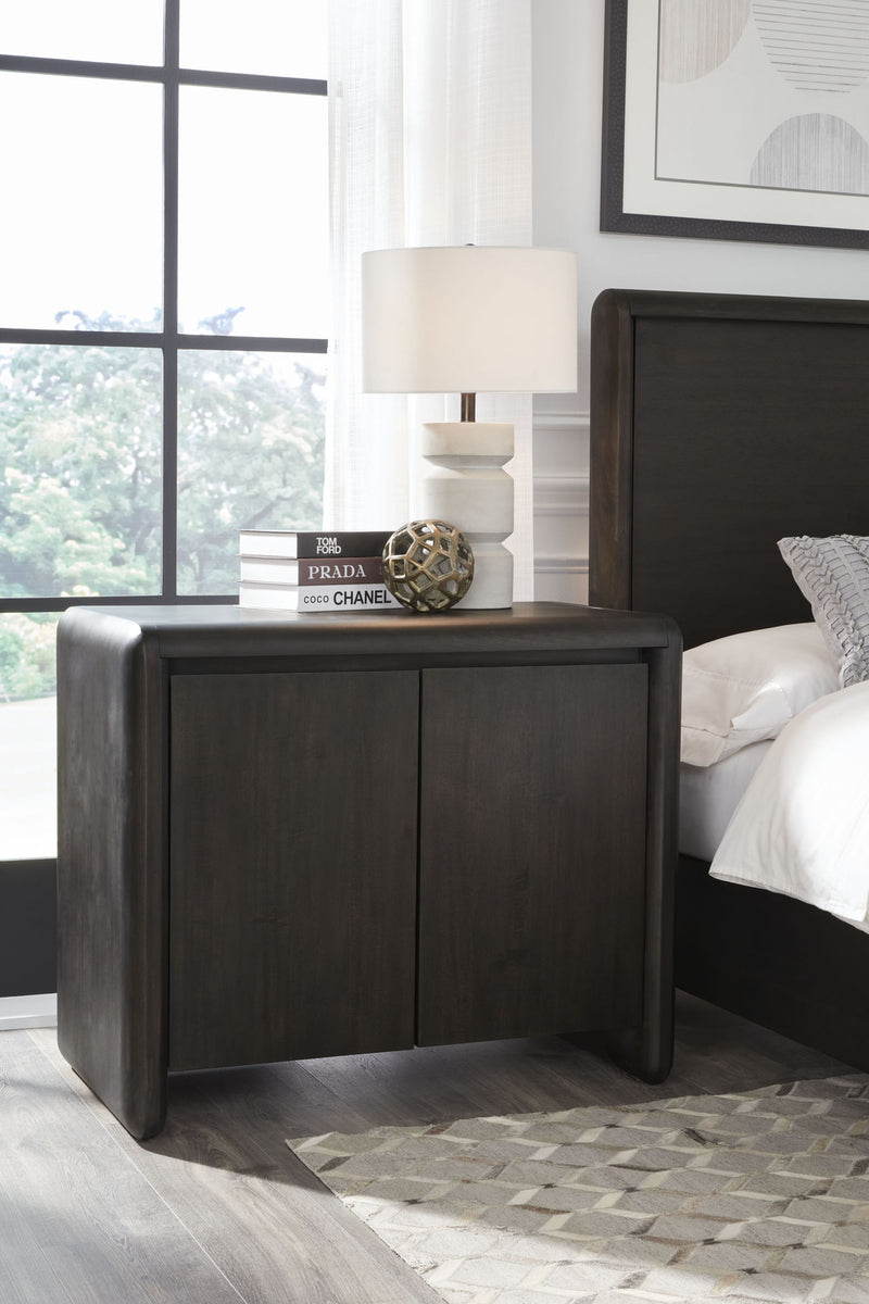 Xolani Two Door Acacia Wood Cabinet in Jaguar - R&R Furniture Gallery (Fountain Valley, CA)