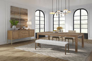 Dining Table With Leaf - Light Brown - R&R Furniture Gallery (Fountain Valley, CA)