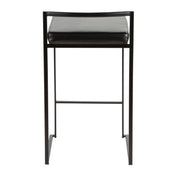 Lumi Source Fuji contemporary stackable counter stool set with sleek modern design and wooden seats, ideal for kitchen or bar area.