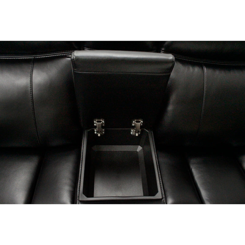 Jupiter - Leather Sectional - Black - R&R Furniture Gallery (Fountain Valley, CA)