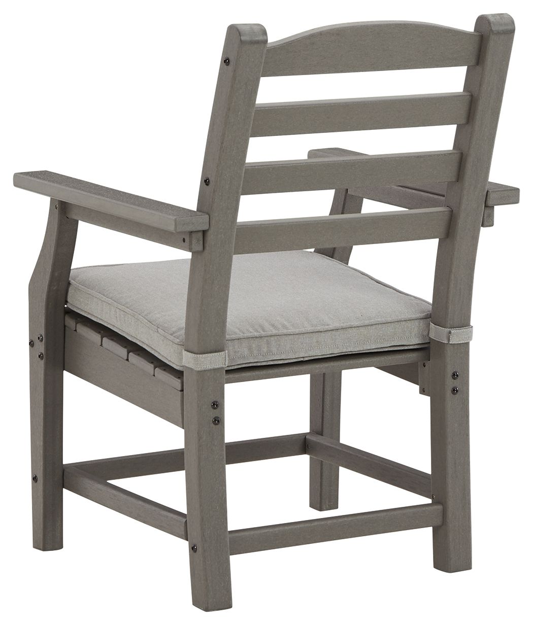 Visola - Arm Chair With Cushion (Set of 2) - Gray - R&R Furniture Gallery (Fountain Valley, CA)