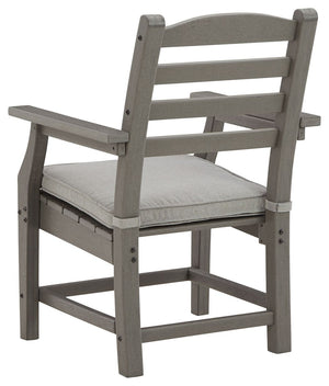 Visola - Arm Chair With Cushion (Set of 2) - Gray - R&R Furniture Gallery (Fountain Valley, CA)