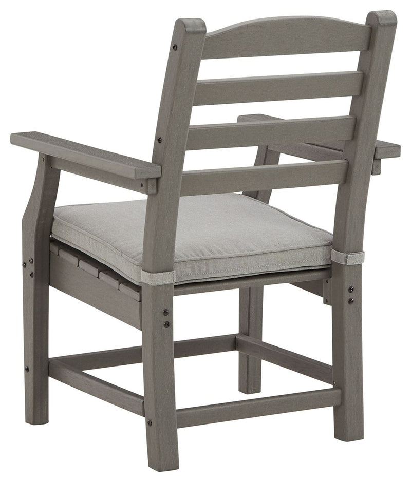 Visola - Arm Chair With Cushion (Set of 2) - Gray - R&R Furniture Gallery (Fountain Valley, CA)