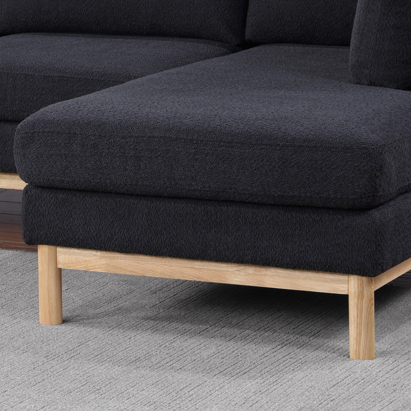 Hallie - Wide Sherpa Double Chaise U-Shape Sectional Sofa - R&R Furniture Gallery (Fountain Valley, CA)