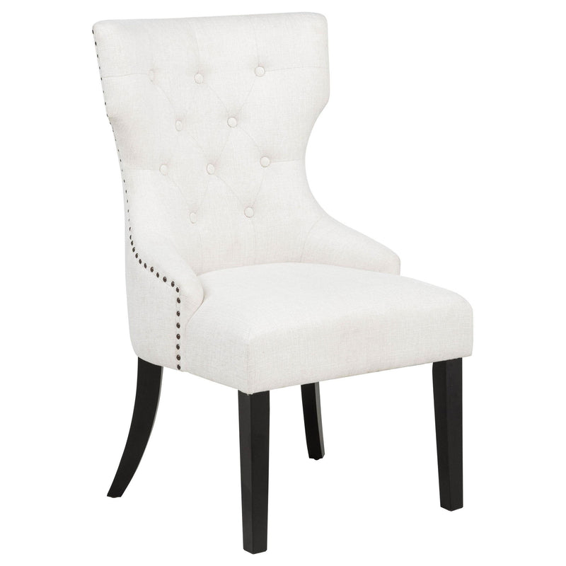 Baney Fabric Upholstered Dining Side Chair Beige and Black
