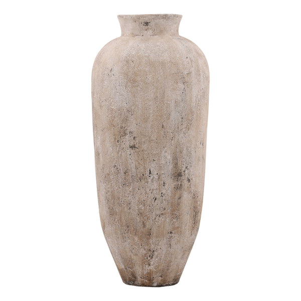 Distressed Pot - Cream