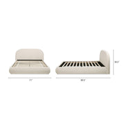 Jennifer Taylor Home Archie Puffy Grounded upholstered platform bed with plush headboard and sleek design in a modern bedroom setting.