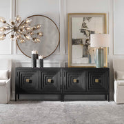 Uttermost Aiken accent cabinet with a contemporary design, featuring sleek wood finish and modern hardware.