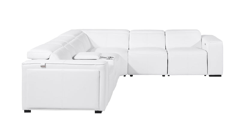 1224 - 6-Piece L-Shaped Sectional Sofa In With 3 Power Recliners & Power Headrests