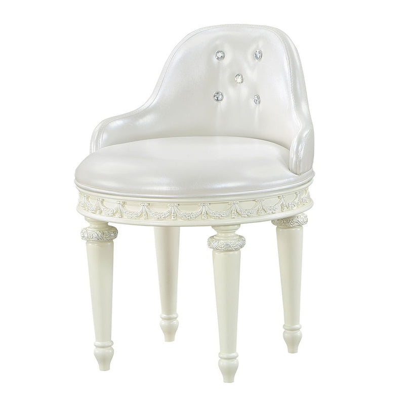 Dorothy - Vanity Chair With Swivel - Ivory - R&R Furniture Gallery (Fountain Valley, CA)