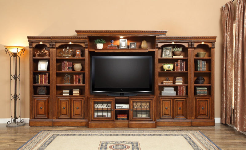 Huntington - Expandable Console - Antique Vintage Pecan - R&R Furniture Gallery (Fountain Valley, CA)