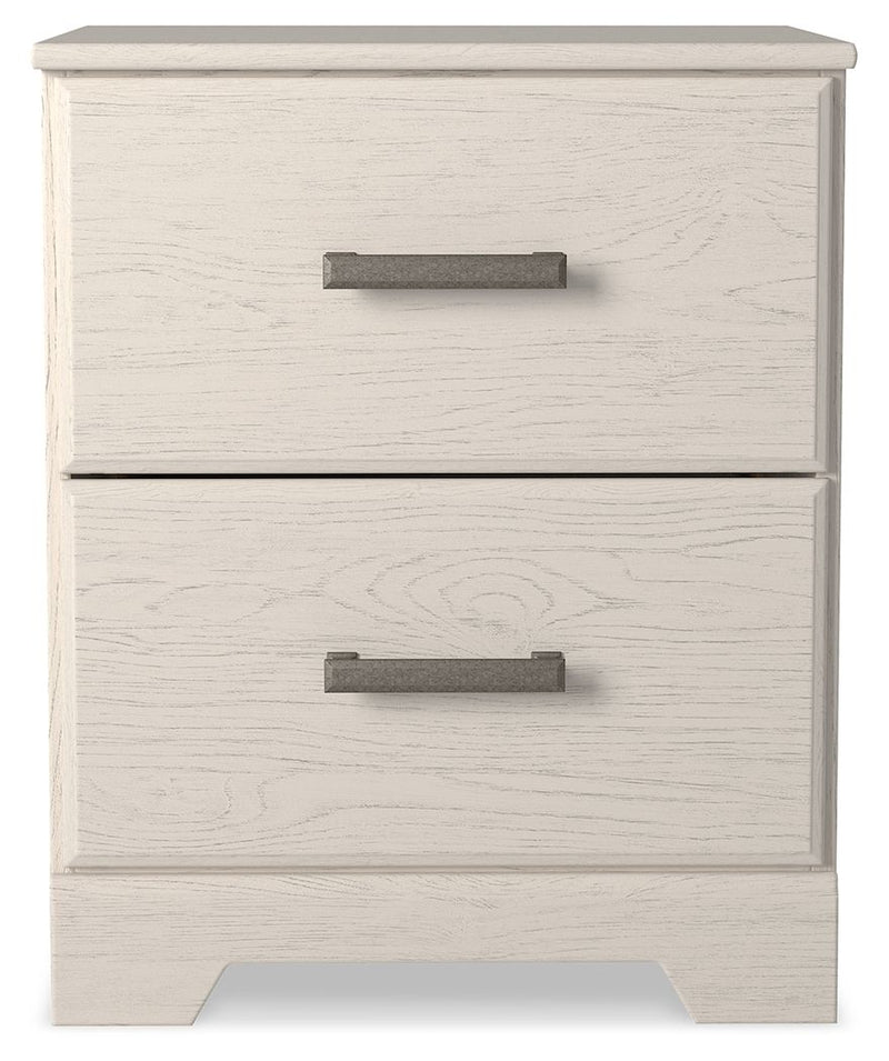 Stelsie - Two Drawer Night Stand - White - R&R Furniture Gallery (Fountain Valley, CA)