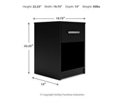 Finch - One Drawer Night Stand - 23" Height - Black - R&R Furniture Gallery (Fountain Valley, CA)