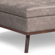Owen - Multifunctional Square Coffee Table Storage Ottoman - R&R Furniture Gallery (Fountain Valley, CA)