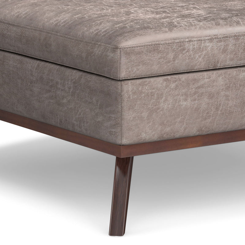 Owen - Multifunctional Square Coffee Table Storage Ottoman - R&R Furniture Gallery (Fountain Valley, CA)
