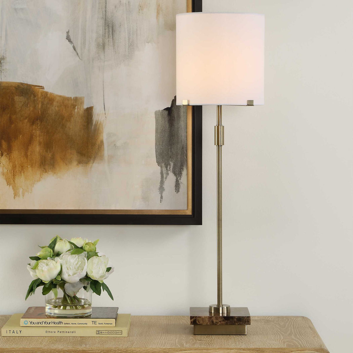 Buffet Lamp - Antique Brass / Coffee