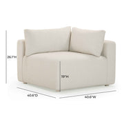 Hangover - Outdoor Modular Corner Chair - Cream - R&R Furniture Gallery (Fountain Valley, CA)