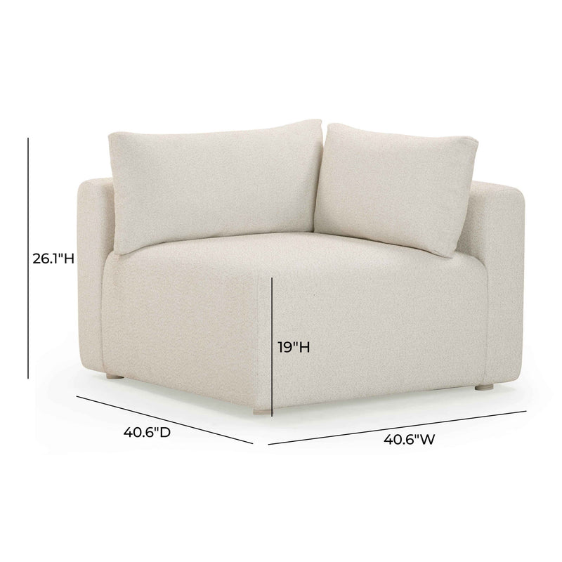 Hangover - Outdoor Modular Corner Chair - Cream - R&R Furniture Gallery (Fountain Valley, CA)