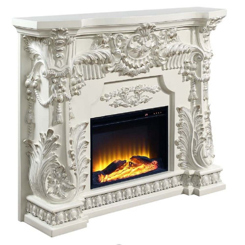 Adara - Fireplace - Antique White - R&R Furniture Gallery (Fountain Valley, CA)