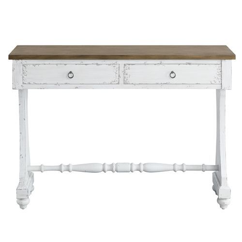 Carminda - Console Table - Antique White - R&R Furniture Gallery (Fountain Valley, CA)