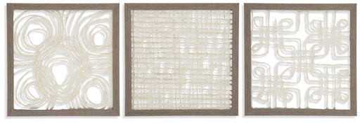 Odella - Wall Decor Set (Set of 3) - Cream / Taupe - R&R Furniture Gallery (Fountain Valley, CA)