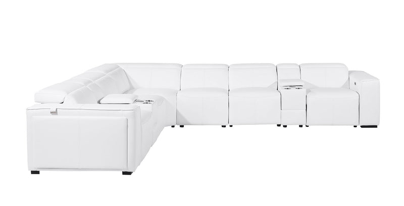 1224 - 8-Piece L-Shaped Sectional Sofa In With 3 Power Recliners & Power Headrests