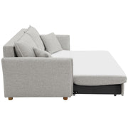 Oran - Sofa With Sleeper - Gray Chenille - R&R Furniture Gallery (Fountain Valley, CA)
