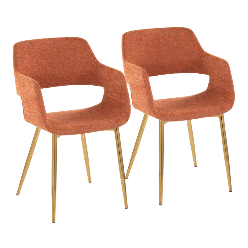 Set of two Lumi Source Margarite contemporary dining chairs with sleek design and versatile seating for modern dining spaces.
