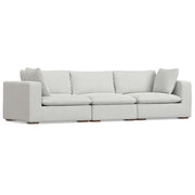 Simpli-Home Jasmine handcrafted stationary sofa with plush cushions and elegant upholstery in a stylish living room setting.