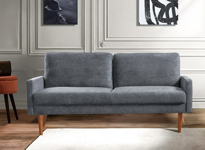 Sofa, European Style With Sleek Design, Modern & Vintage Flair, Upholstered 3 Seater Couch - R&R Furniture Gallery (Fountain Valley, CA)