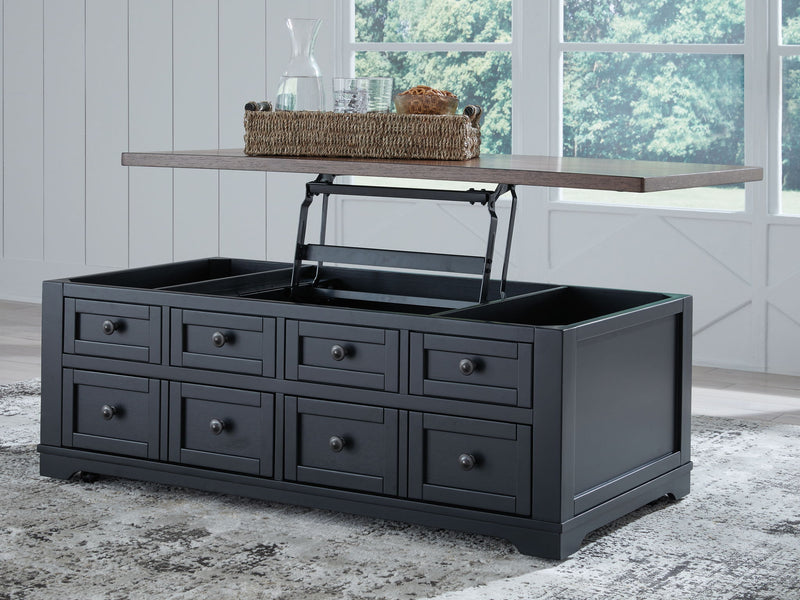 Wildenauer - Lift Top Cocktail Table - Brown / Black - R&R Furniture Gallery (Fountain Valley, CA)