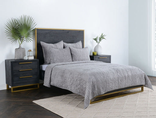 Bari - Velvet Quilt Set - R&R Furniture Gallery (Fountain Valley, CA)