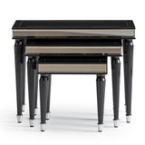 La Francaise - Nesting Tables (Set of 3) - Black Ice - R&R Furniture Gallery (Fountain Valley, CA)