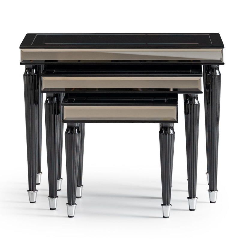 La Francaise - Nesting Tables (Set of 3) - Black Ice - R&R Furniture Gallery (Fountain Valley, CA)