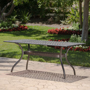 Enchantia - Outdoor Rectangular Dining Table With Weave Tabletop And Flared Legs - Copper - R&R Furniture Gallery (Fountain Valley, CA)