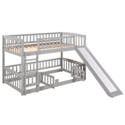 Low Bunk Bed With Slide, Fence And Ladder - R&R Furniture Gallery (Fountain Valley, CA)
