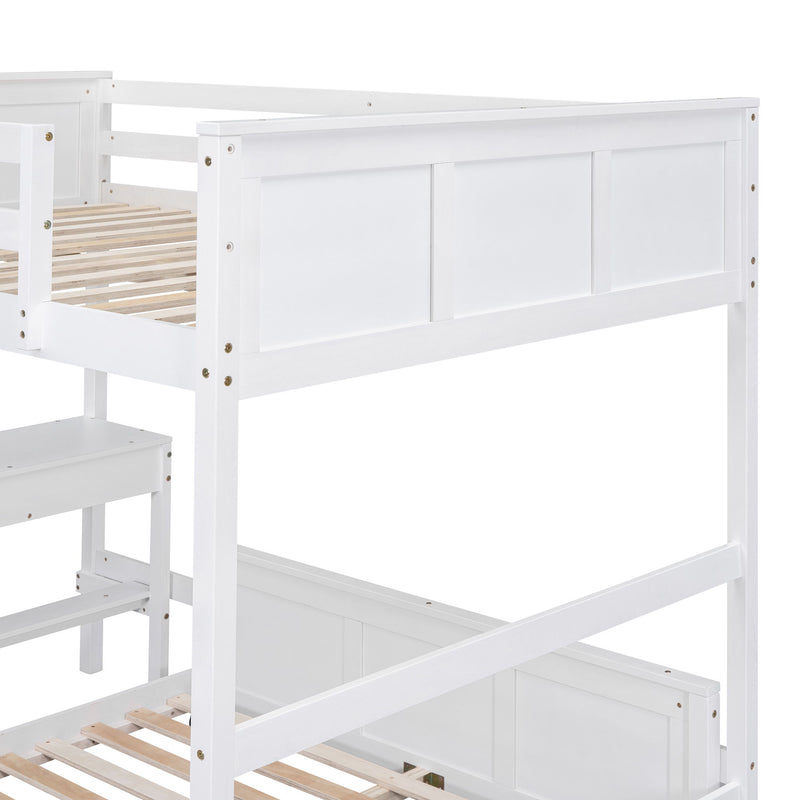 Full Over Full Bunk Bed With Desk - R&R Furniture Gallery (Fountain Valley, CA)