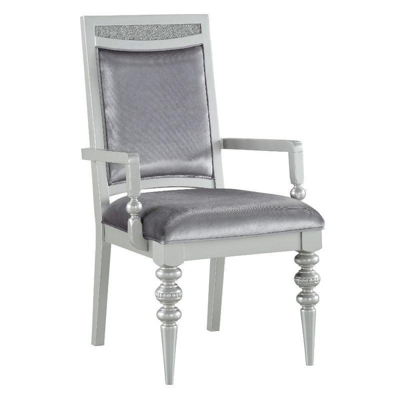 Maverick - Arm Chair (Set of 2) - Fabric & Platinum - R&R Furniture Gallery (Fountain Valley, CA)