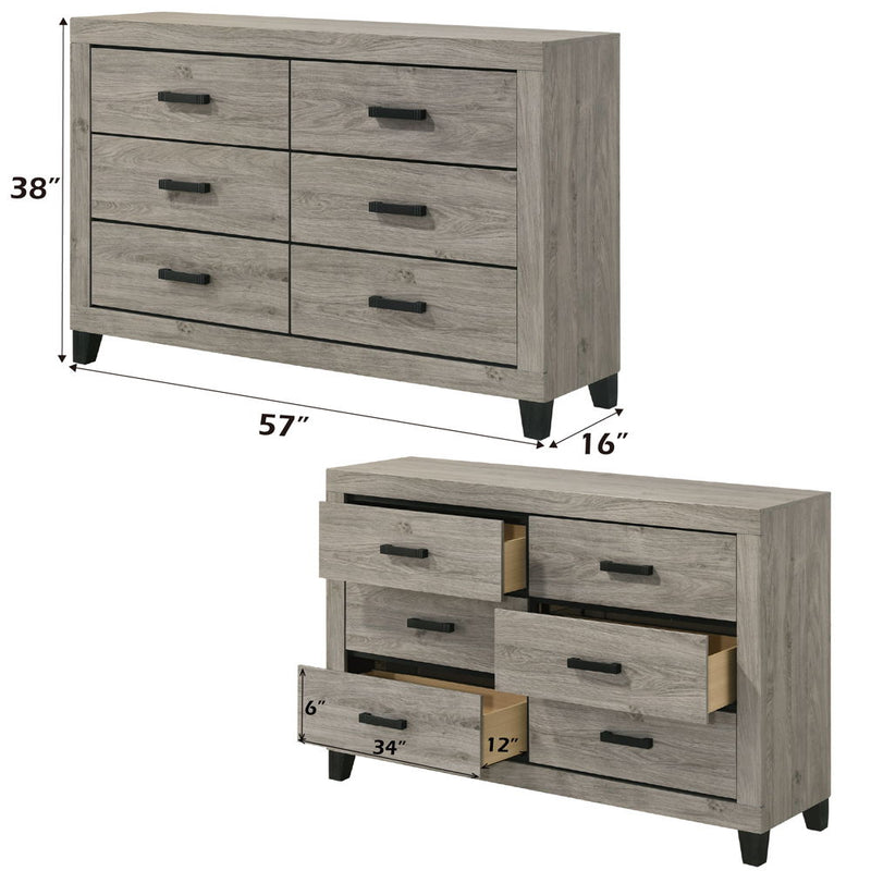 Mari - Dresser - Light Gray Finish - R&R Furniture Gallery (Fountain Valley, CA)