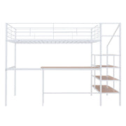 Loft Bed With Desk And Lateral Storage Ladder - R&R Furniture Gallery (Fountain Valley, CA)