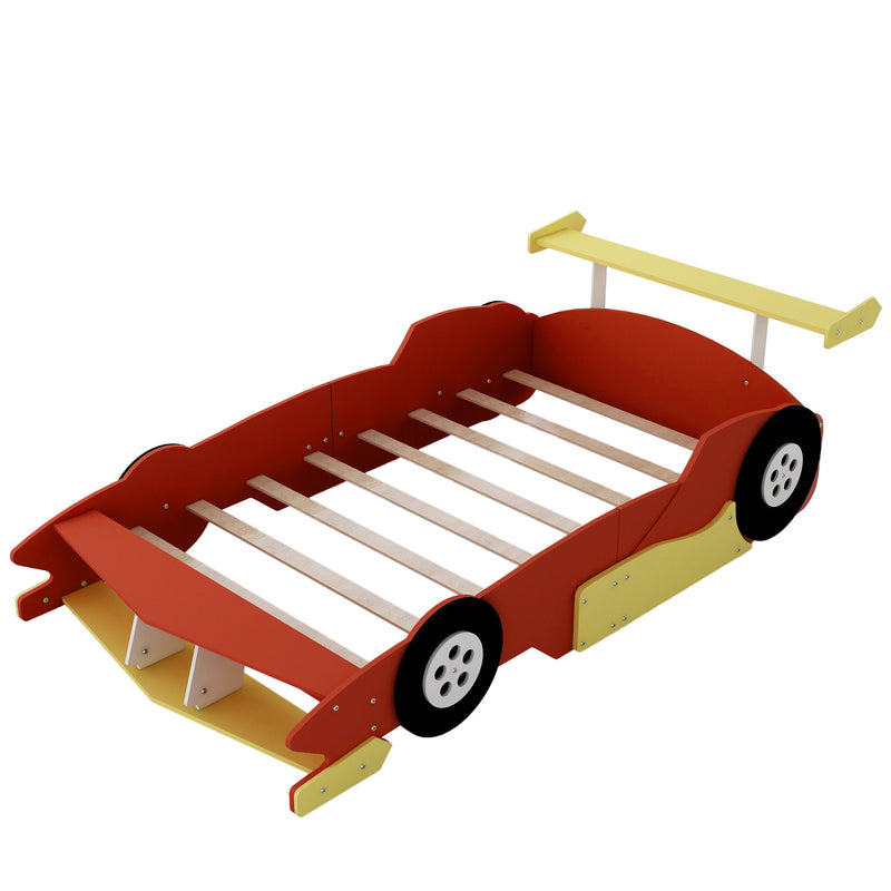 Race Car-Shaped Platform Bed With Wheels - R&R Furniture Gallery (Fountain Valley, CA)