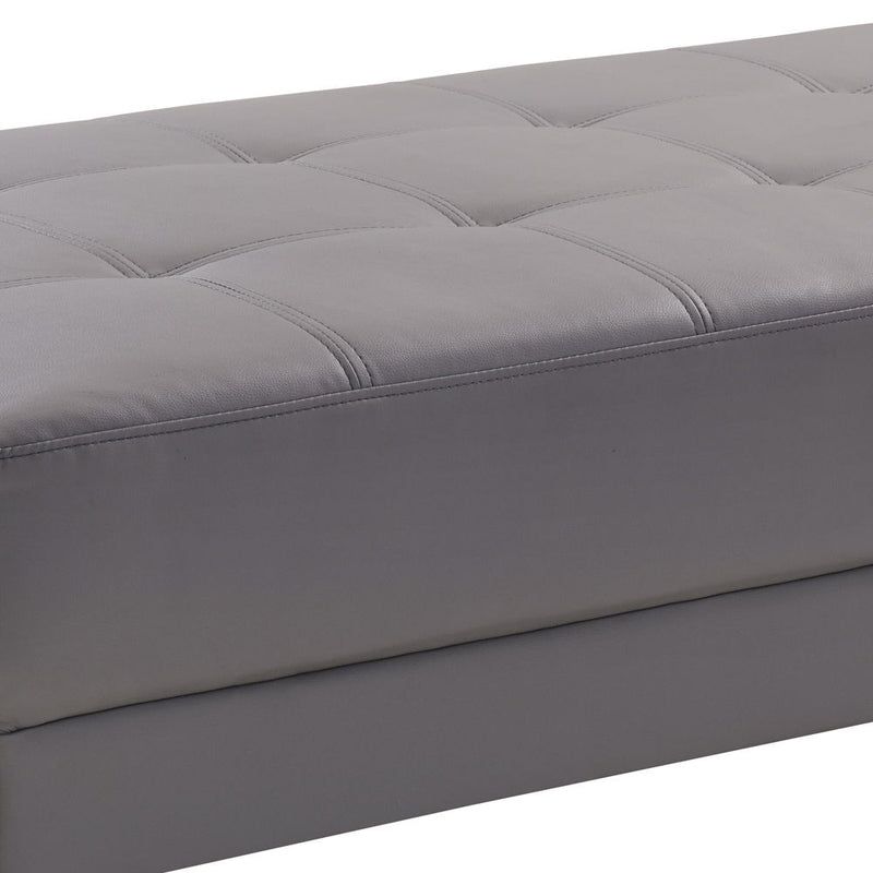 Upholstered contemporary ottoman by Glory Furniture with a plush fabric finish, perfect for modern living room decor.