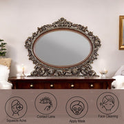 Devany - Oval Mirror - Cherry - R&R Furniture Gallery (Fountain Valley, CA)